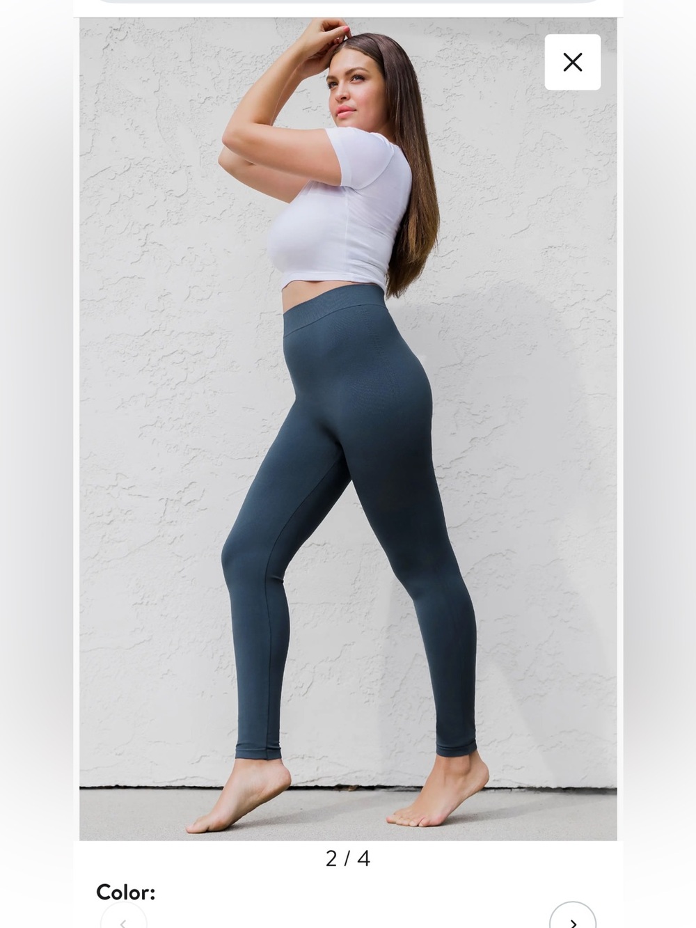 BLANQI Everday High Waist Post Partum Legging in Oil Blue